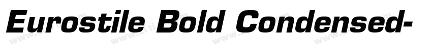 Eurostile Bold Condensed字体转换